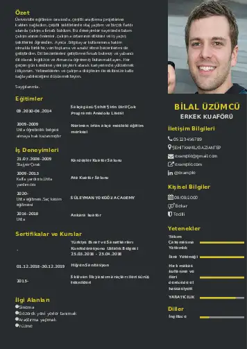 Kuaför Cv Örnekleri cv indir